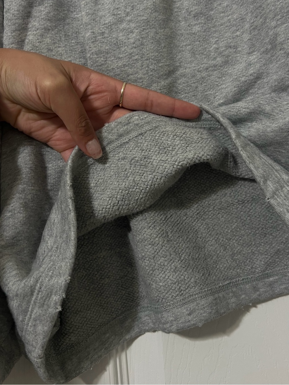 Nuuds Vintage Fleece Gray Oversized Loungewear Sweat Shorts XL - Picture 5 of 8